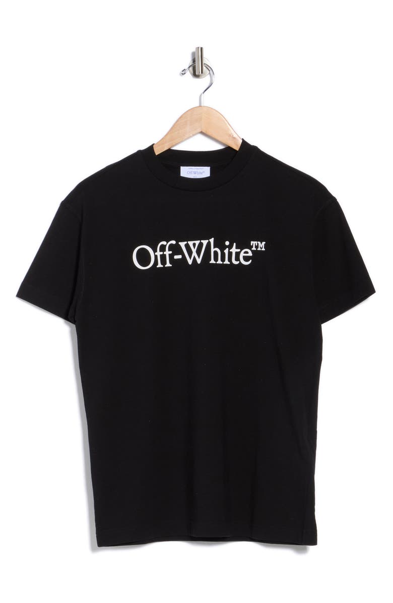 Off-White Big Logo Bookish T-Shirt, Alternate, color, Black White