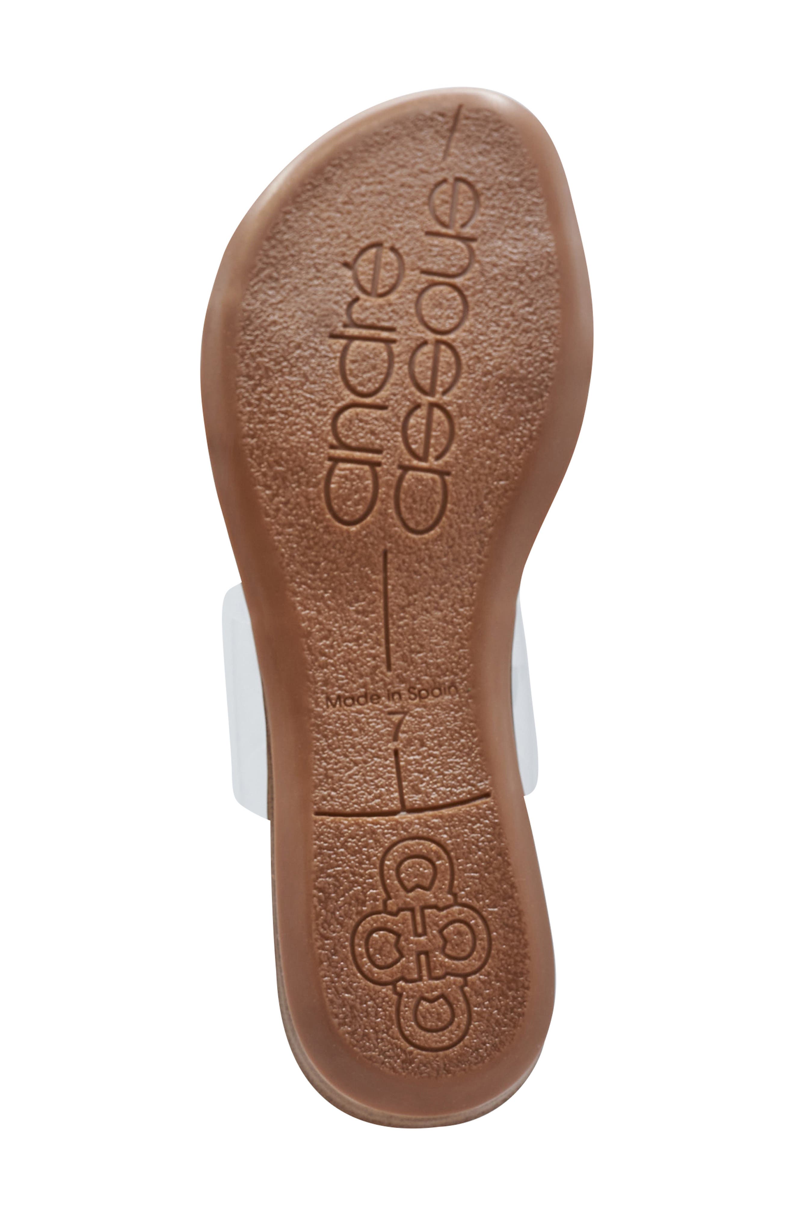 André Assous Narice Raffia Slide Sandal, Alternate, color, Clear Fabric