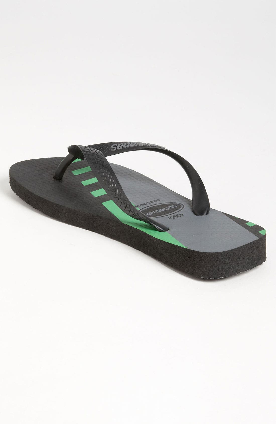 TREND Mens Flip Flop, Alternate, color, BLACK/ GREEN