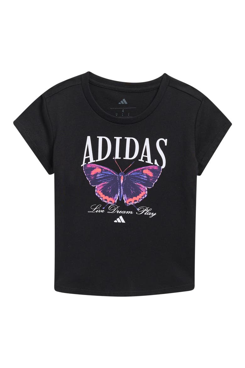 Kids' Photoreal Butterfly Graphic T-Shirt, Main, color, BLACK