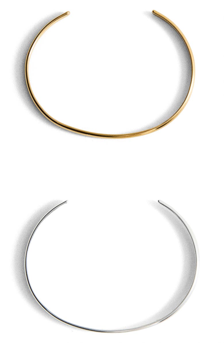 MANGO Set of 2 Cuff Bracelets, Main, color, Gold/ Silver