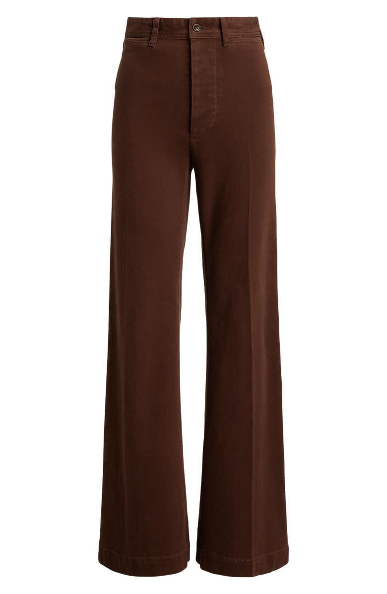 Polo Ralph Lauren High Waist Wide Leg Pants, Alternate, color, Brown