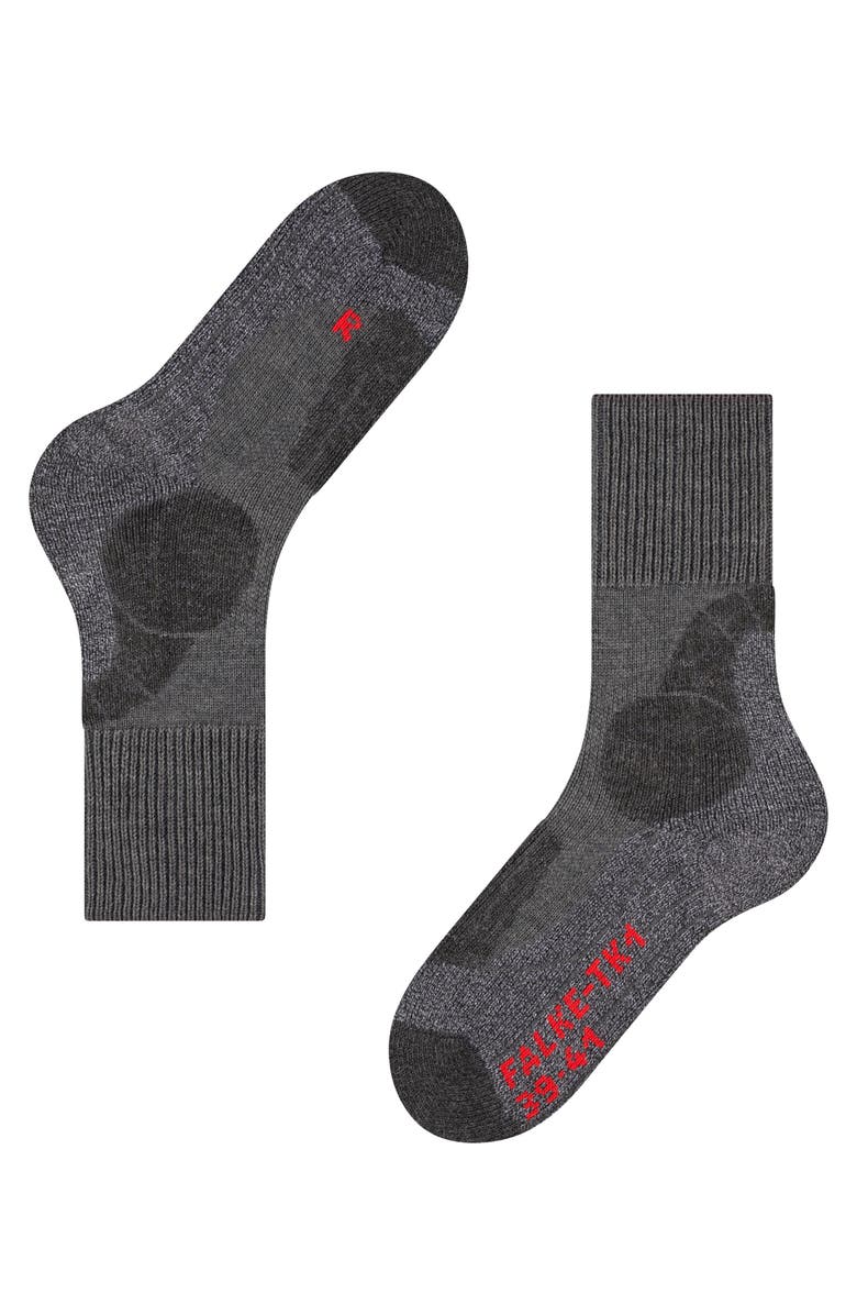 Falke TK1 Adventure Hiking Socks, Alternate, color, Asphalt Melange