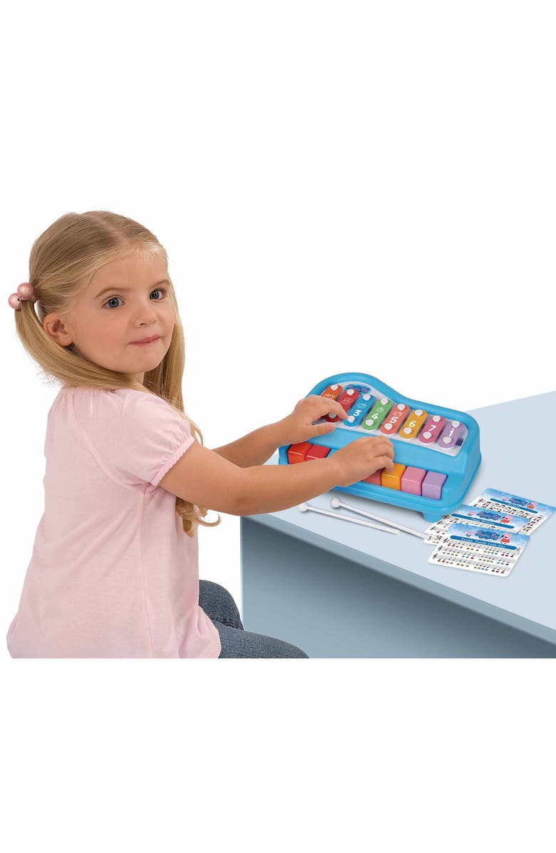 Peppa Pig Play Along Piano & Xylophone, 8 Notes, 4 Song Cards, Ages 3+, Alternate, color, Multicolored