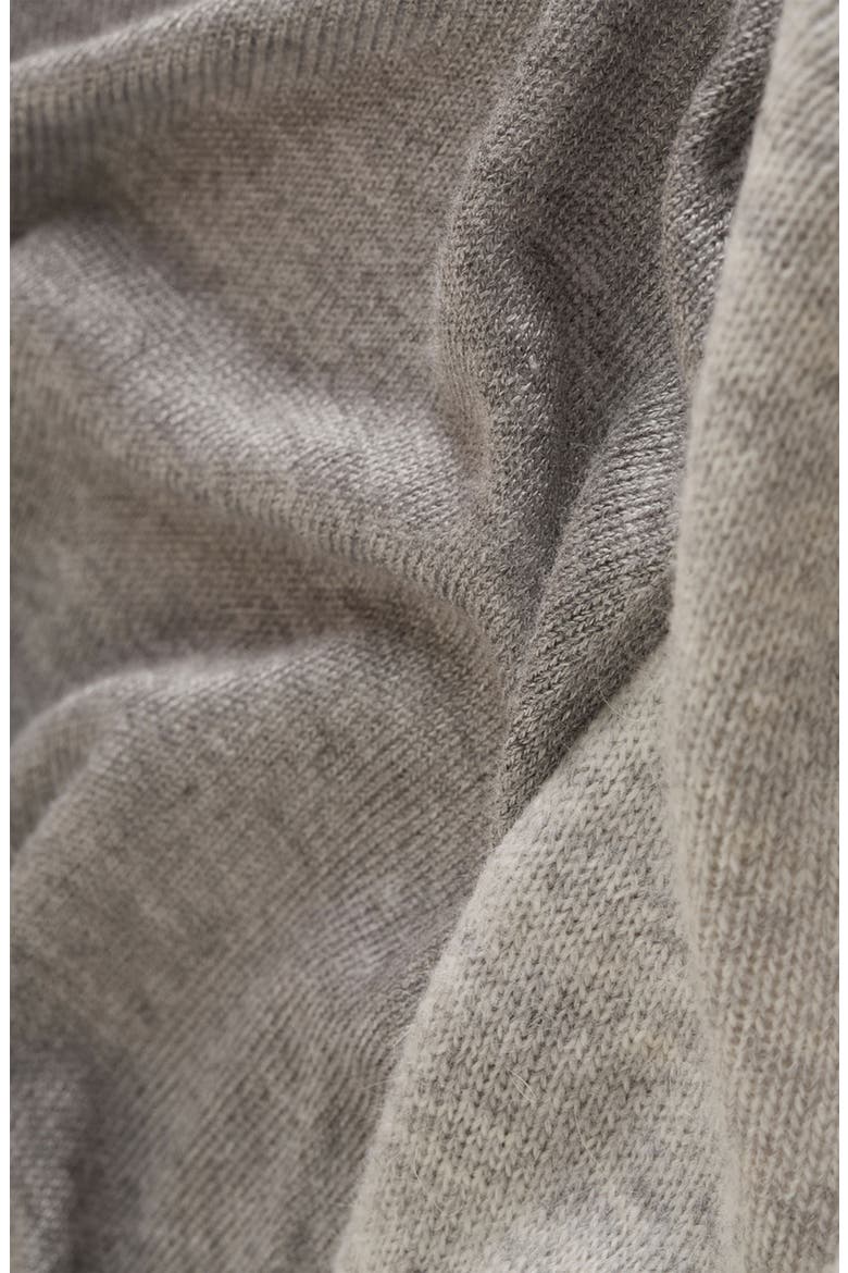 Sheer Back High/Low Sweater, Alternate, color, LIGHT GREY