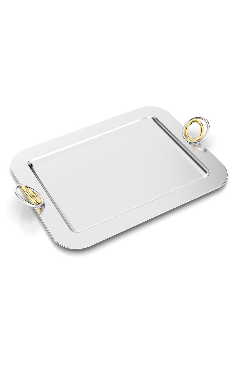 ANNA New York Ring Small Serving Tray, Main, color, Silver And Gold