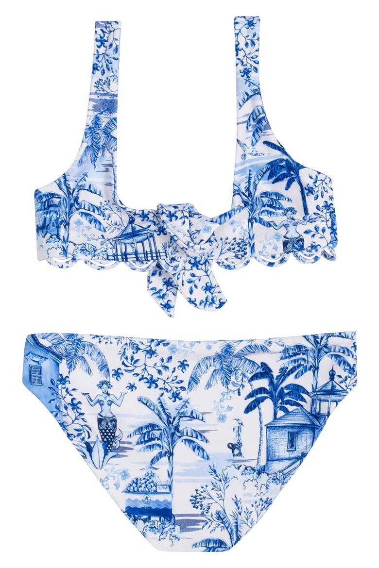 Dolce Tales Two-Piece Swimsuit, Alternate, color, BLUE
