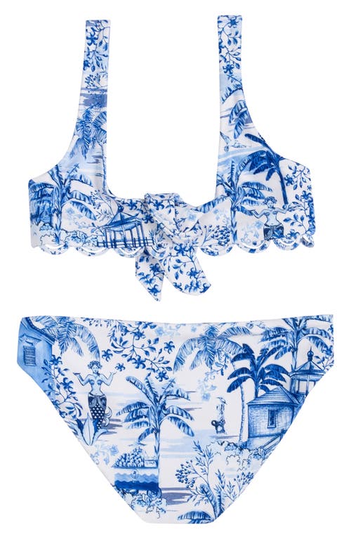 Shop Agua Bendita Dolce Tales Two-piece Swimsuit In Blue