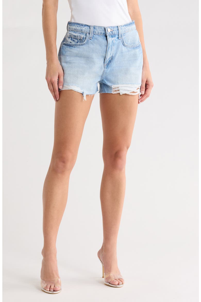 Clark High Waist Denim Cutoff Shorts, Main, color, BEDFORD