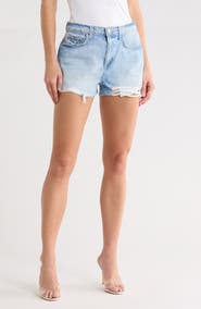 L'AGENCE Clark High Waist Denim Cutoff Shorts