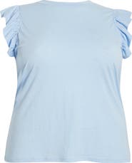 Caslon® Ruffle Sleeve Top