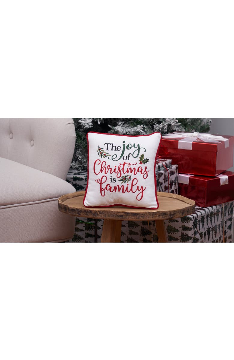 C&F Home Joy of Christmas Family Pillow, Alternate, color, Green