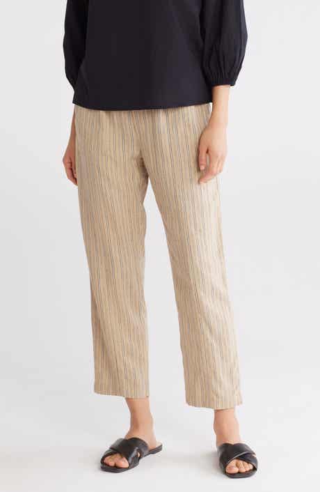Pull-On Linen Blend Pants