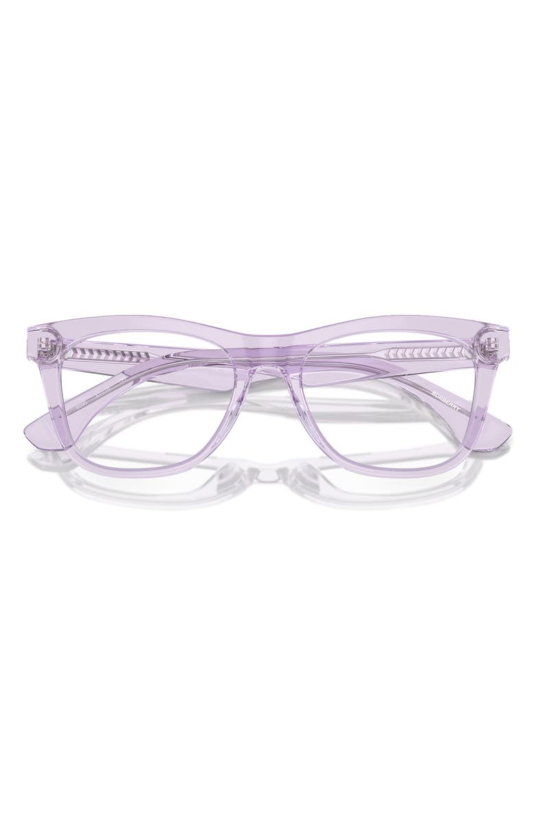 Burberry 45mm Square Optical Glasses, Alternate, color, Lilac / Demo Lens