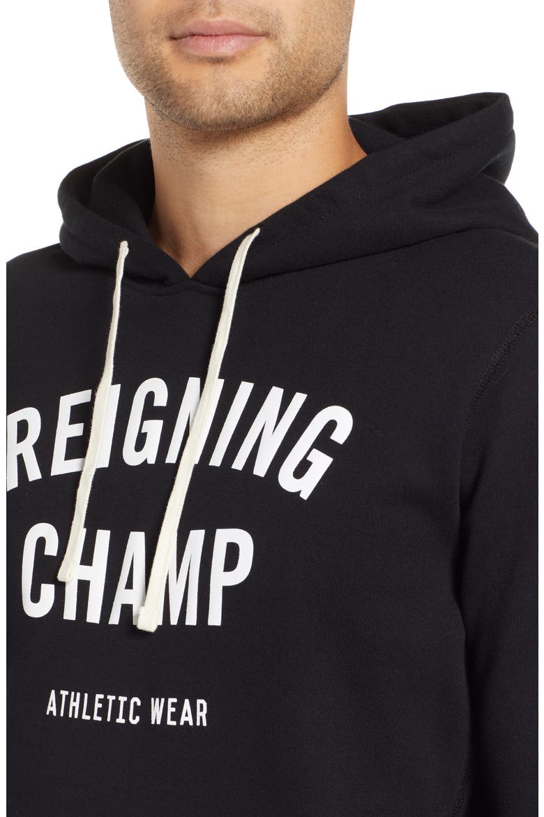 Gym Logo Hooded Sweatshirt, Alternate, color, BLACK/ WHITE