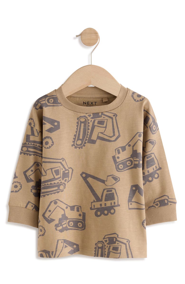 NEXT Kids' Assorted 3-Pack Digger Cotton Graphic T-Shirts, Alternate, color, Green