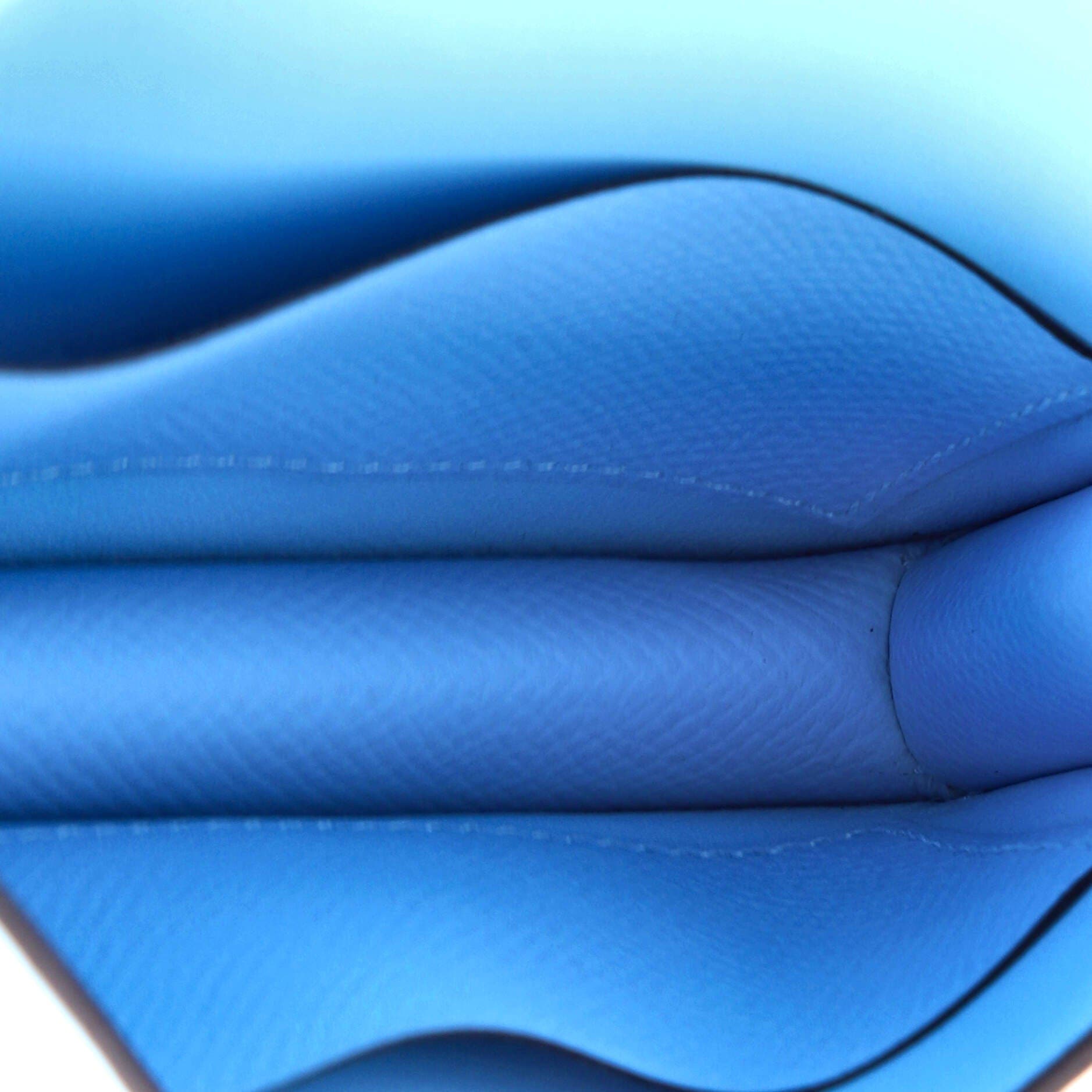 Pre-Owned Hermes Constance Slim Wallet Epsom, Alternate, color, Celeste