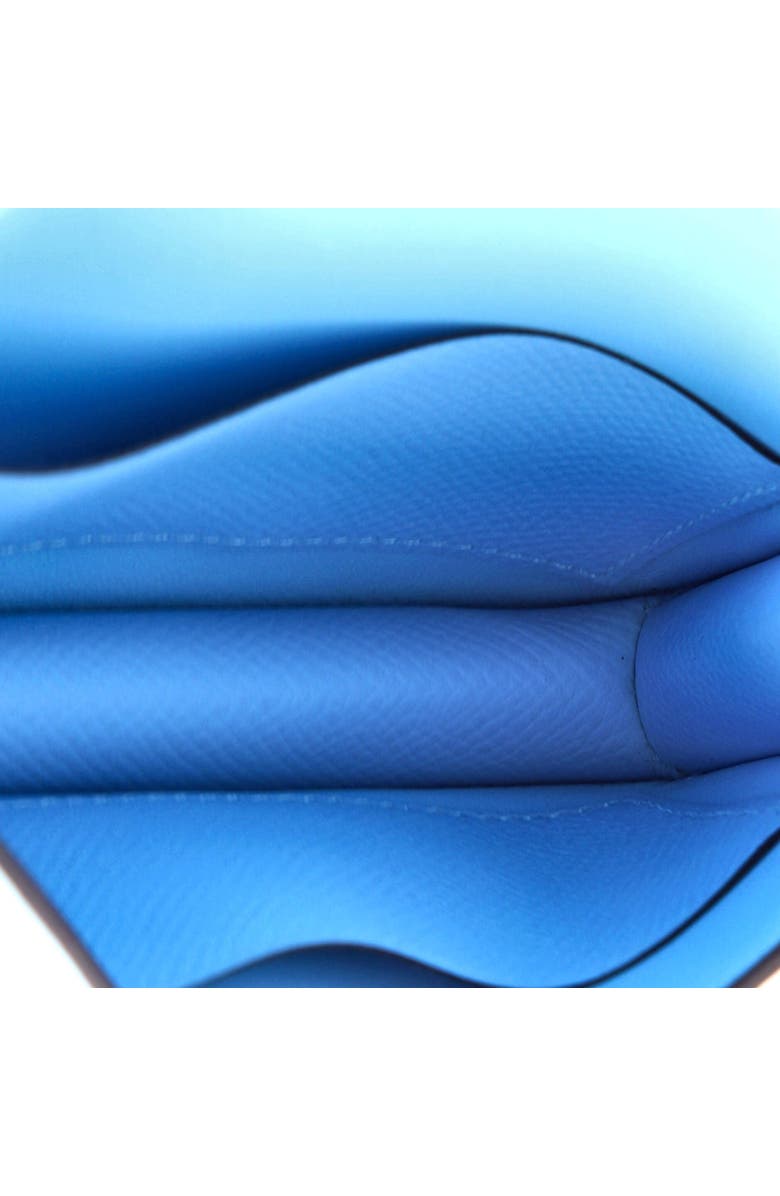 Pre-Owned Hermes Constance Slim Wallet Epsom, Alternate, color, Celeste