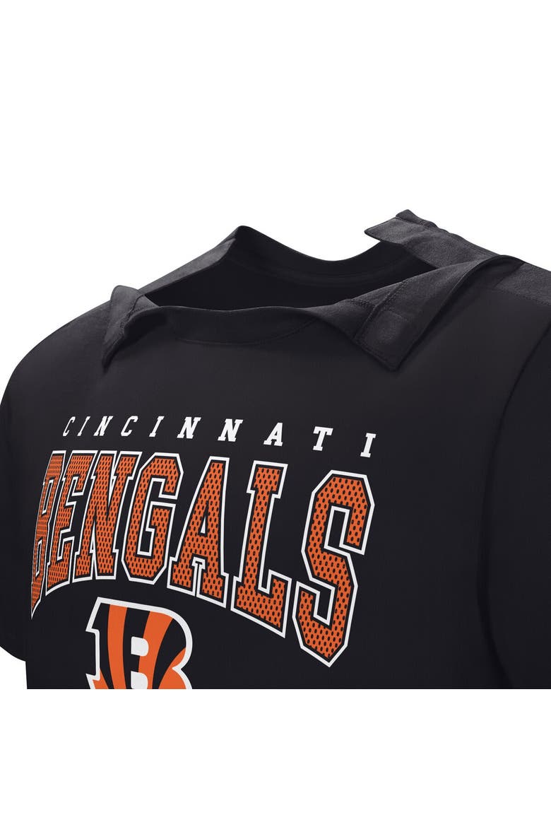 Men's  Black Cincinnati Bengals Home Team Adaptive T-Shirt, Alternate, color, Black