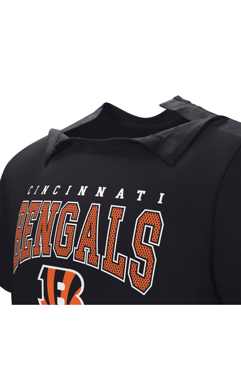 NFL Men's Black Cincinnati Bengals Home Team Adaptive T-Shirt, Alternate, color, Black