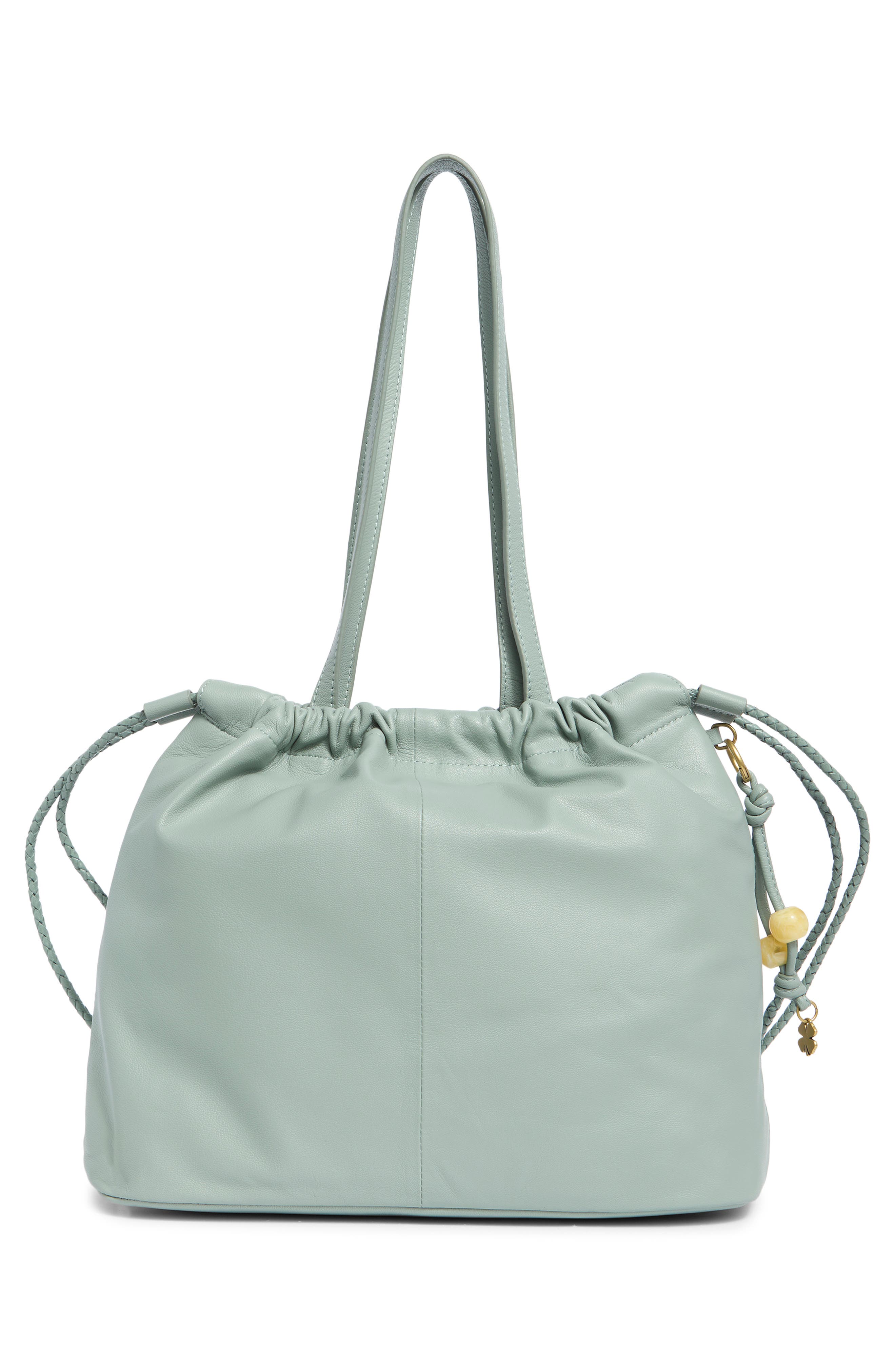 Tily Leather Bucket Tote Bag, Alternate, color, SAGE CRYSTAL GOAT DDM LE