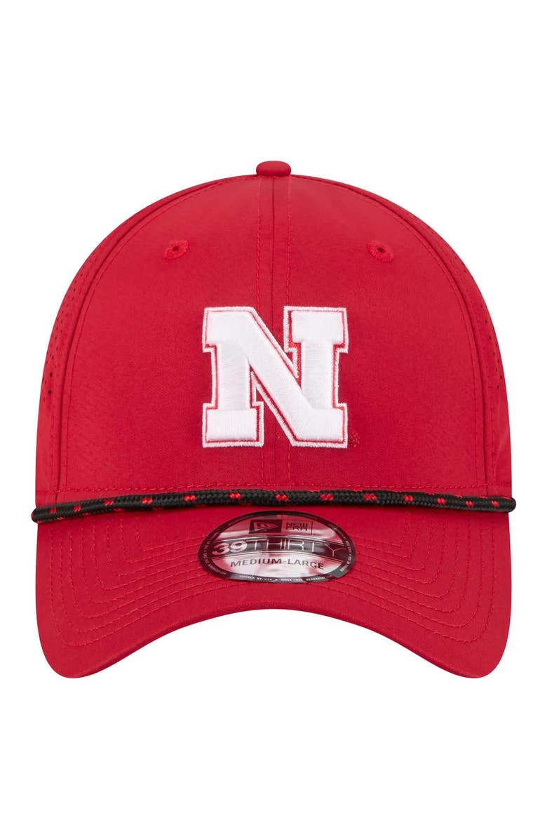 New Era Men
s New Era  Scarlet Nebraska Huskers Rope 39THIRTY Flex Hat, Alternate, color, Scarlet