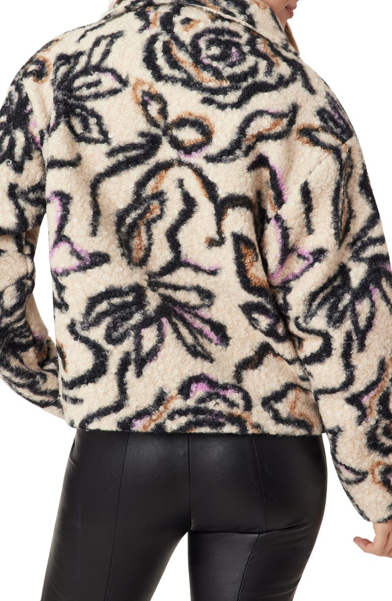 Scotch & Soda Quarter Zip Pullover, Alternate, color, Abstract Floral And Bow