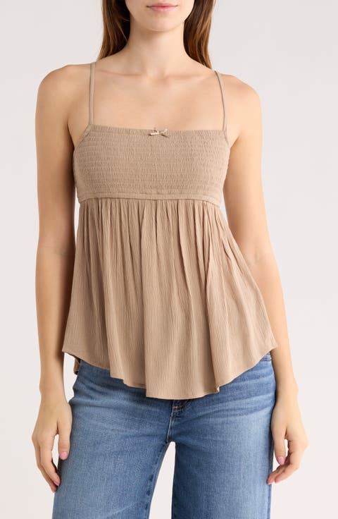 Smocked Boho Cami Top