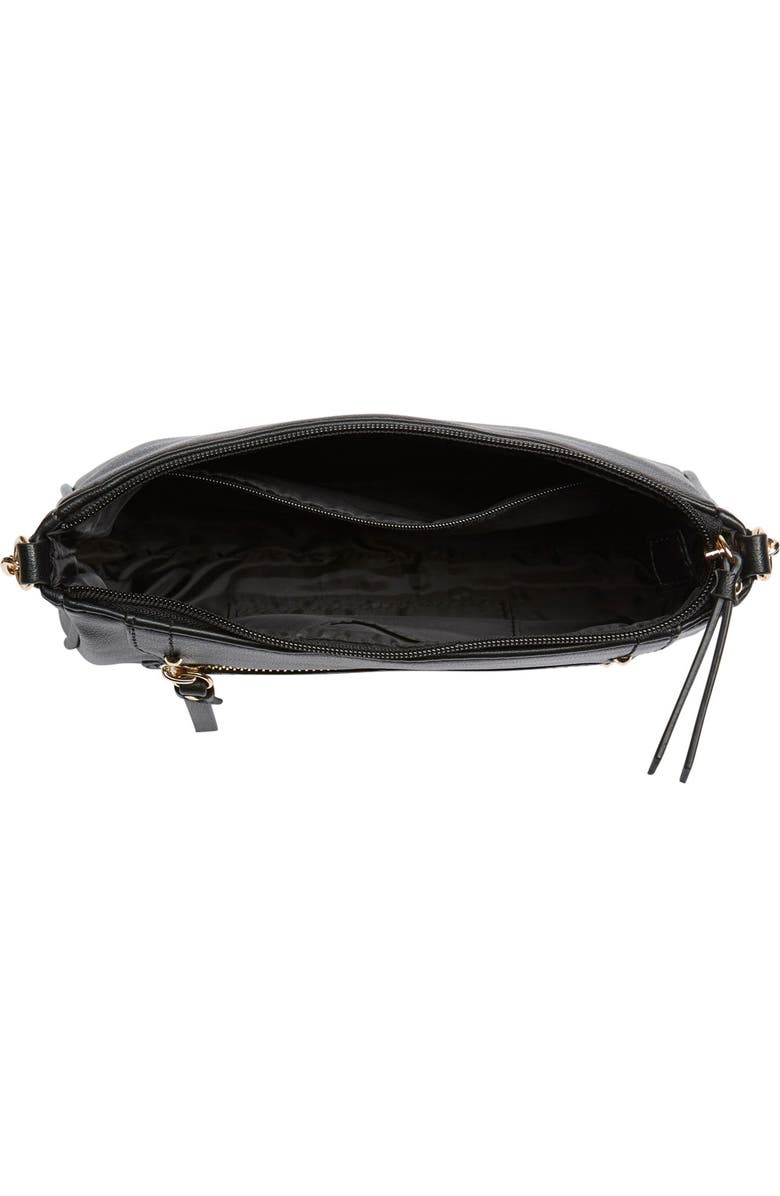 BP. Zip Front Faux Leather Crossbody Bag, Alternate, color,