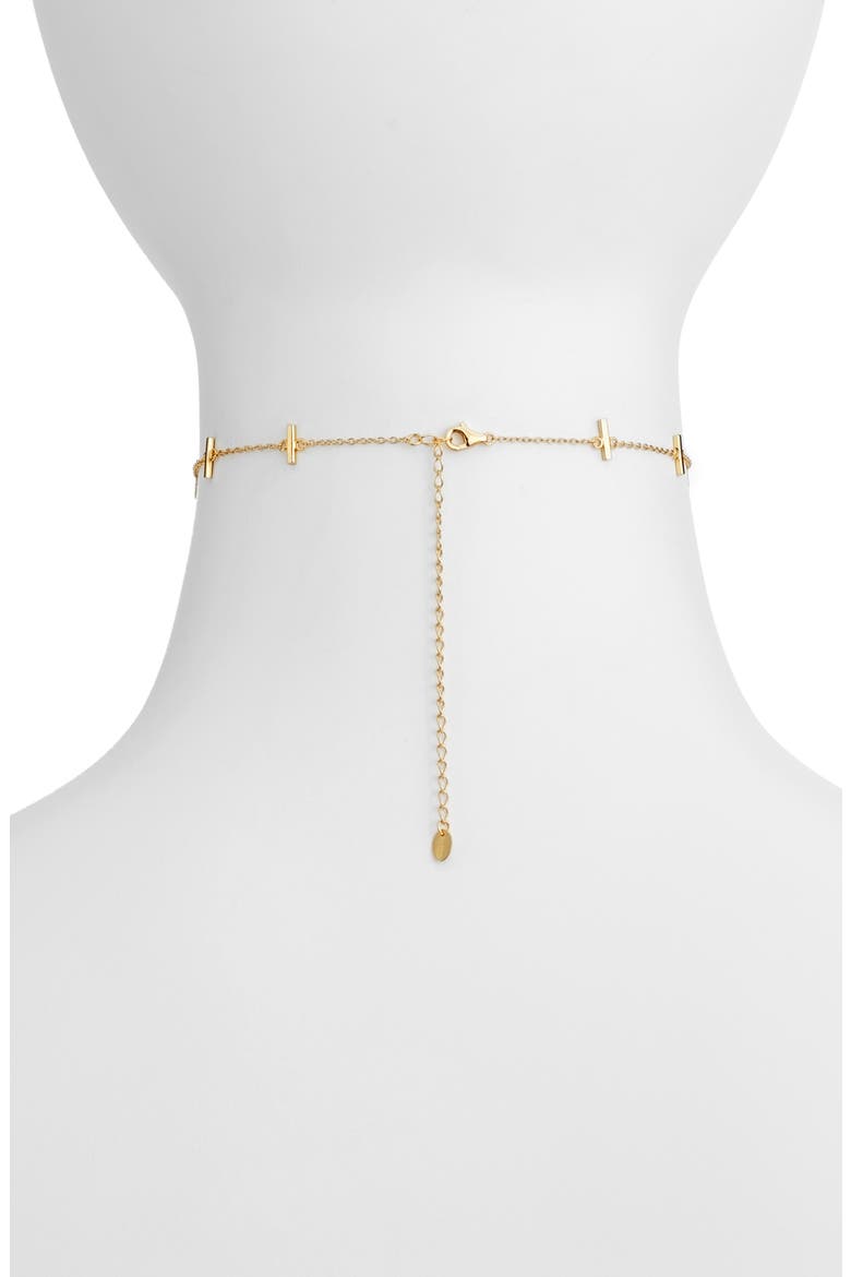 Bar Station Chain Choker, Alternate, color, GOLD