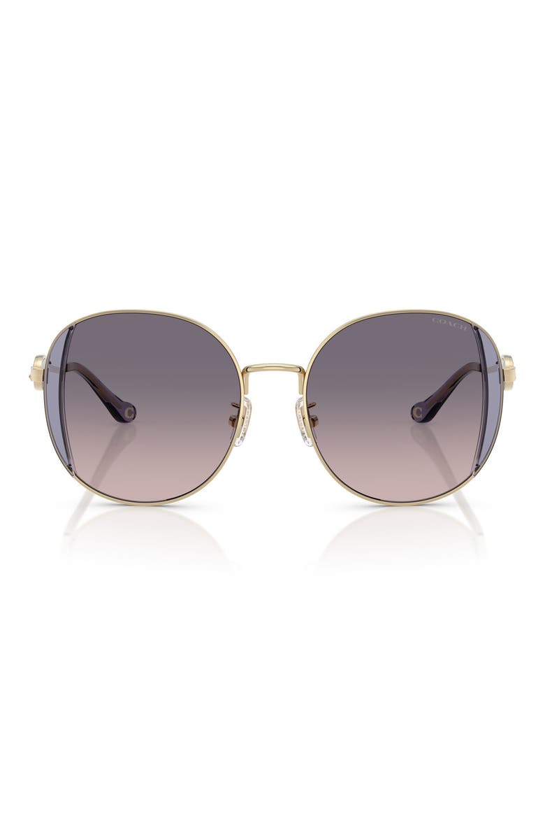 54mm Gradient Round Sunglasses, Main, color, GOLD