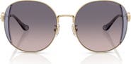 COACH 54mm Gradient Round Sunglasses