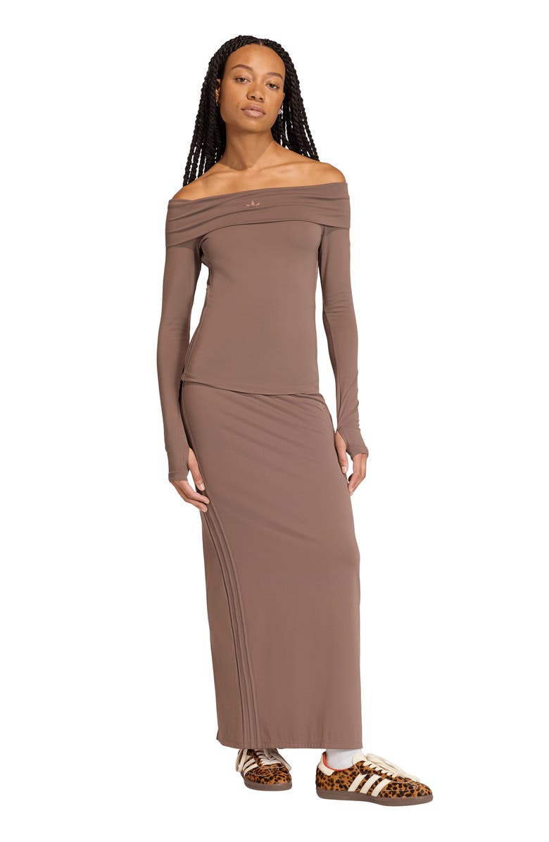 adidas Originals Essentials Off the Shoulder Long Sleeve Top, Alternate, color, 