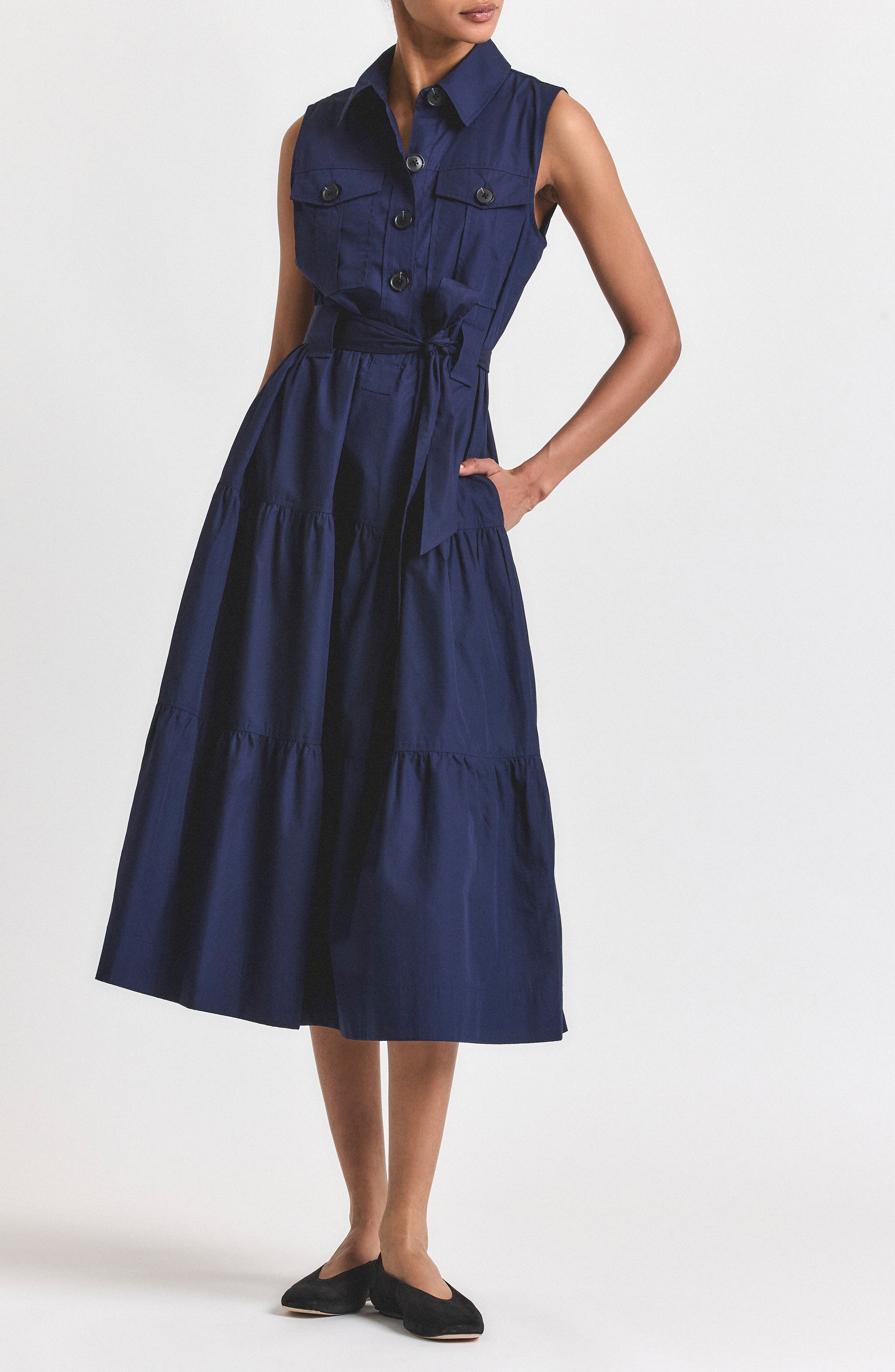 Derek Lam 10 Crosby Florence Sleeveless Shirtdress