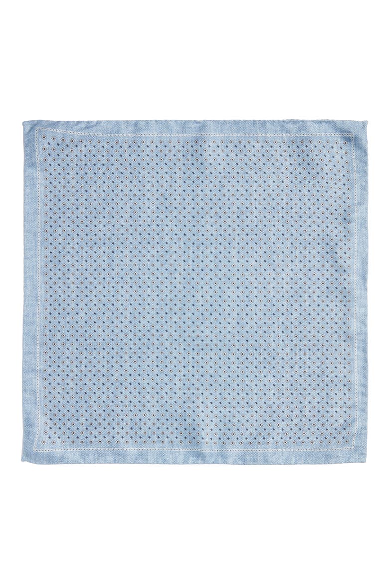 Muriel Reversible Silk Pocket Square, Alternate, color, BLUE