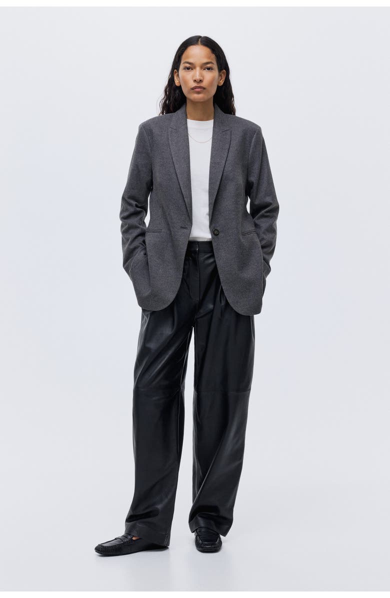 H&M Single-breasted Blazer, Alternate, color, Dark Gray