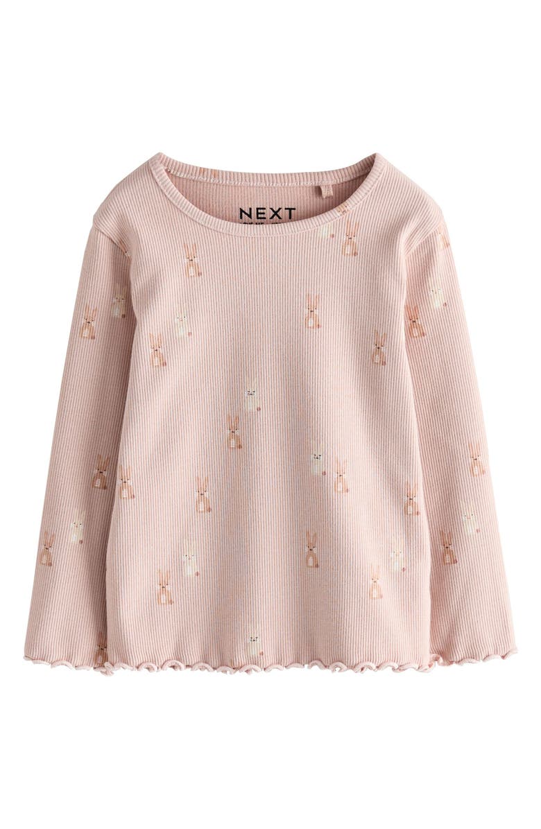 NEXT Kids' Assorted 5-Pack Long Sleeve Rib T-Shirts, Alternate, color, Green