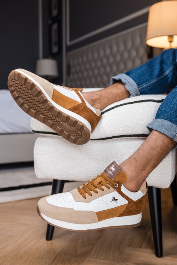 El Estribo Casual Sneakers 108, Alternate, color, Beige / Camel Brown / White