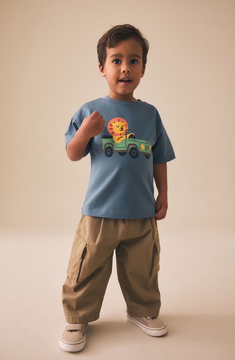NEXT Kids' Lion Graphic Cotton T-Shirt, Alternate, color, Blue