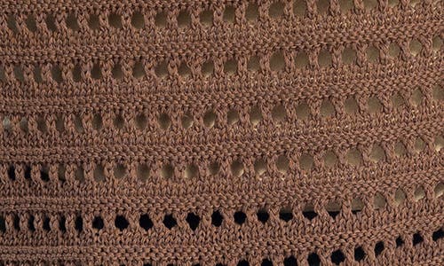 Max Studio Open Stitch Sweater Vest In Brown