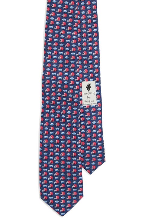 Kids' Football Print Silk Tie (Big Kid)
