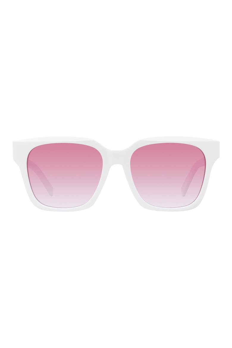 56mm Day Square Sunglasses, Main, color, White/Violet