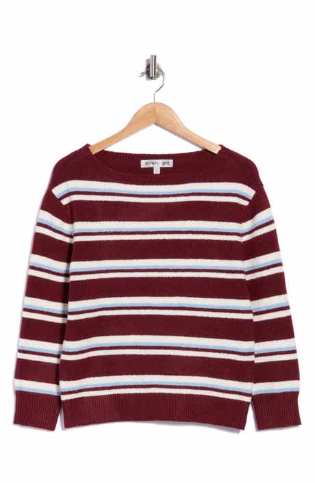 Striped Bateau Neck Sweater