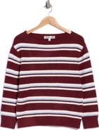 Madden Girl Striped Bateau Neck Sweater