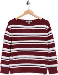 Madden Girl Striped Bateau Neck Sweater