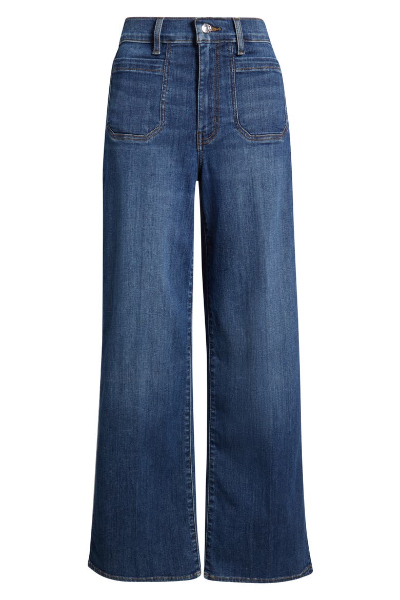 Le Slim Palazzo Jeans, Alternate, color, ROCKWELL CLEAN