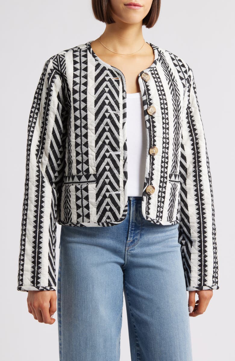 Sanctuary Coco Geo Quilted Jacket, Main, color,