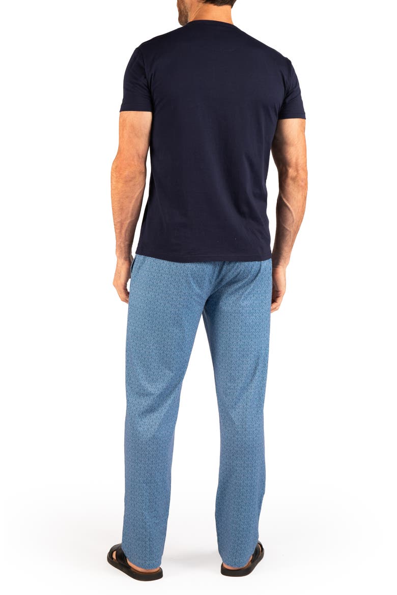 Martini Glasses Pajama Set, Alternate, color, SLATE BLUE
