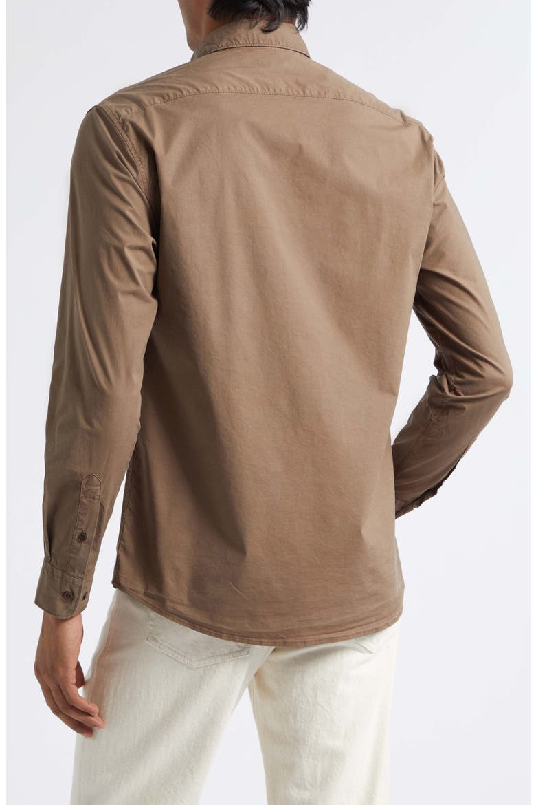 Soft Stretch Poplin Button-Down Shirt, Alternate, color, DARK CEDAR