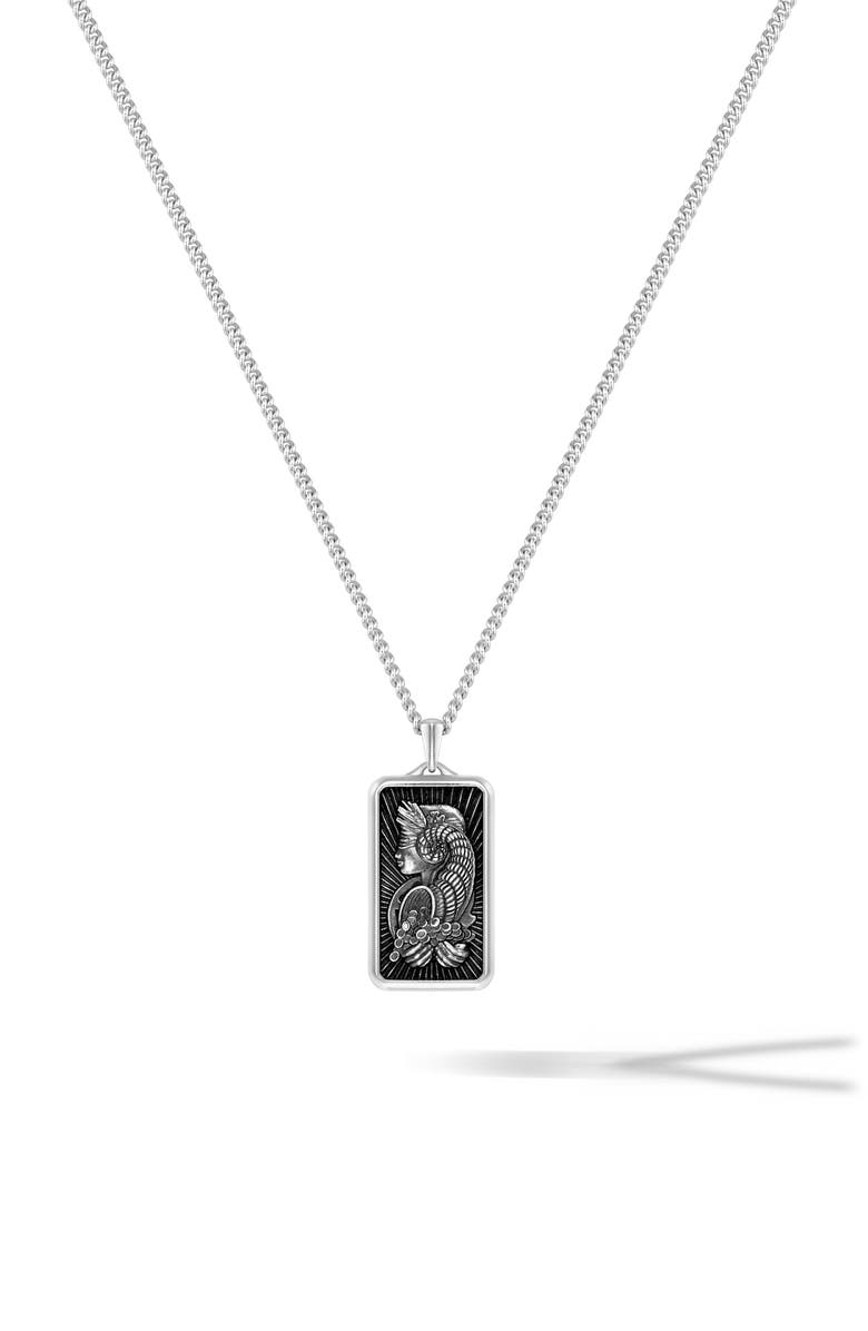 Vincero Men's Lady Luck Pendant Necklace, Main, color, Sliver